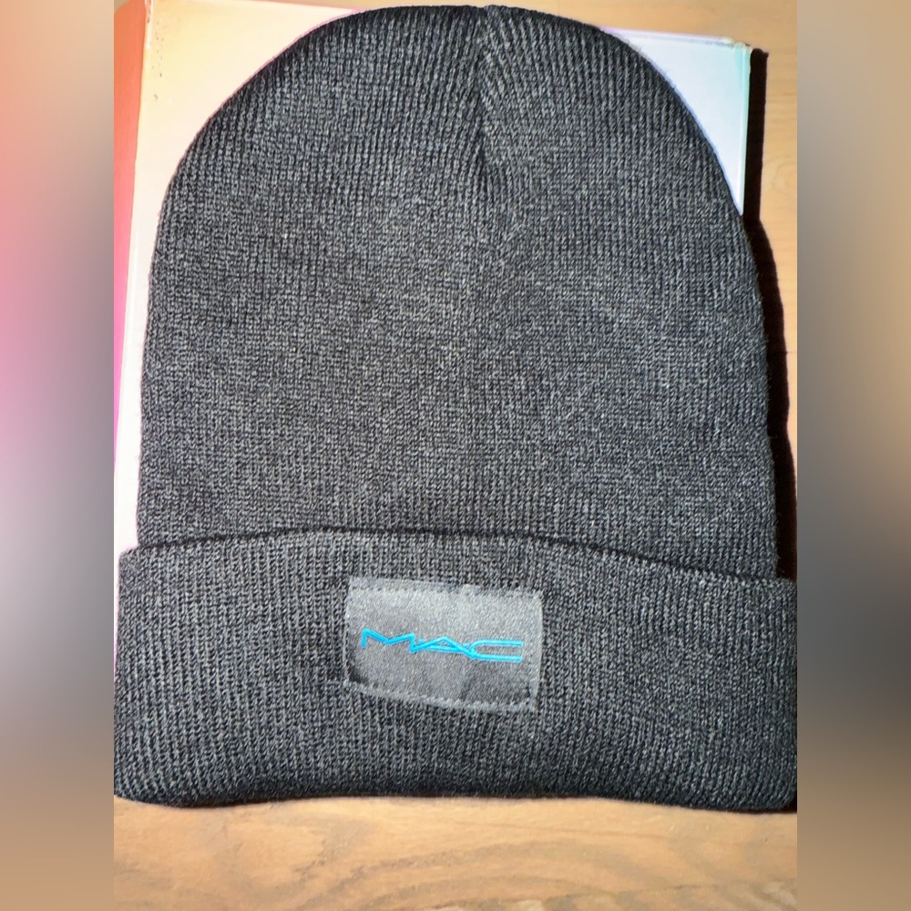 MAC Cosmetics Black Knit Beanie